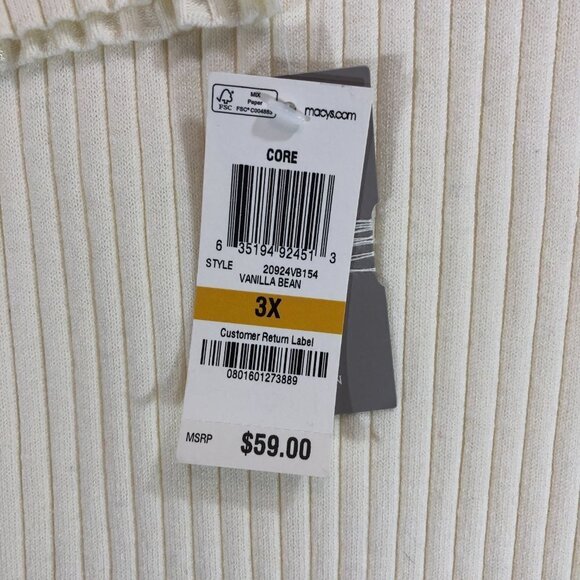 Charter Club Mock Neck Ribbed Sweater NEW - Picture 3 of 5